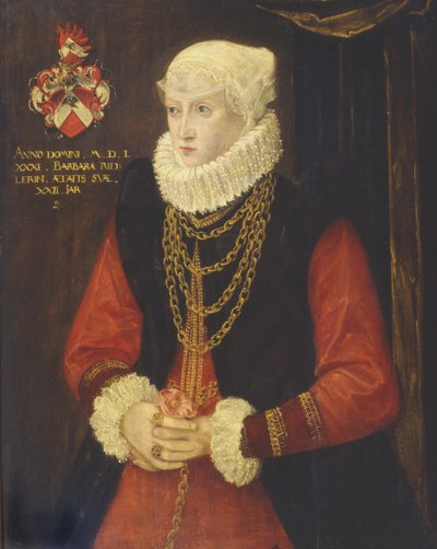 Portrait de Barbara Ridler, 1581 - German School