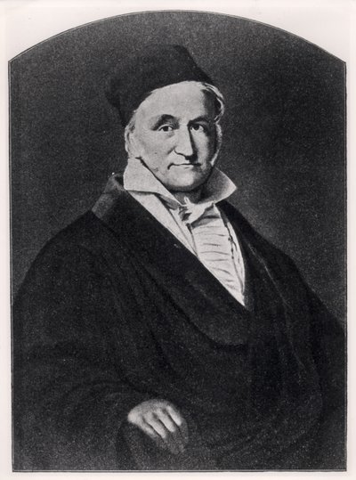 Portrait de Carl Friedrich Gauss (1777-1855) extrait du Handbuch der Vermessungskunde publié par Metzler à Stuttgart, 1895 - German School
