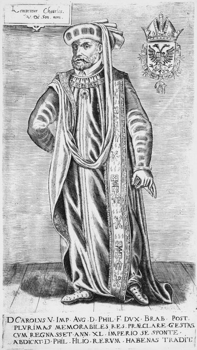 Portrait de Charles V (1500-1558), Empereur romain germanique - German School