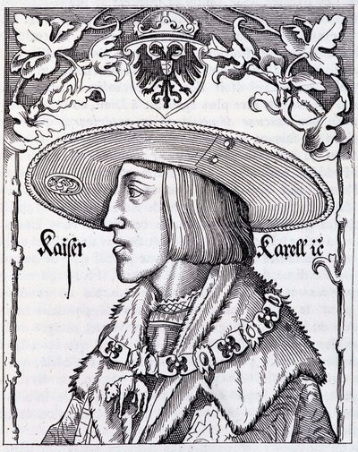 Portrait de Charles V jeune - gravure d
