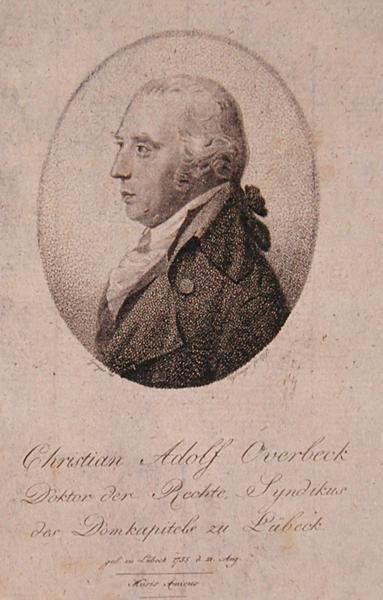 Portrait de Christian Adolf Overbeck (1755-1821) (gravure) - German School