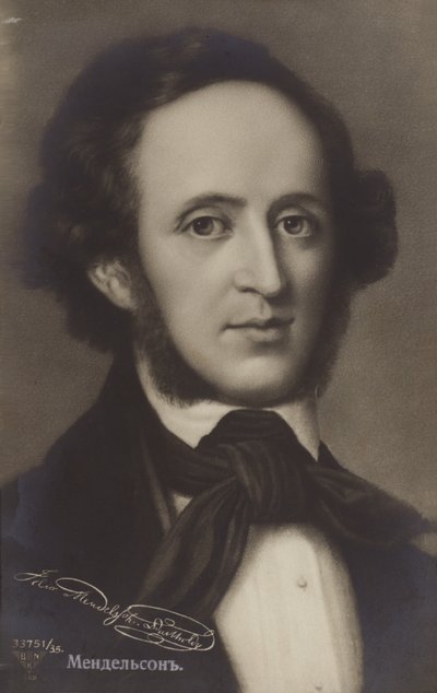 Portrait de Felix Mendelssohn - German School