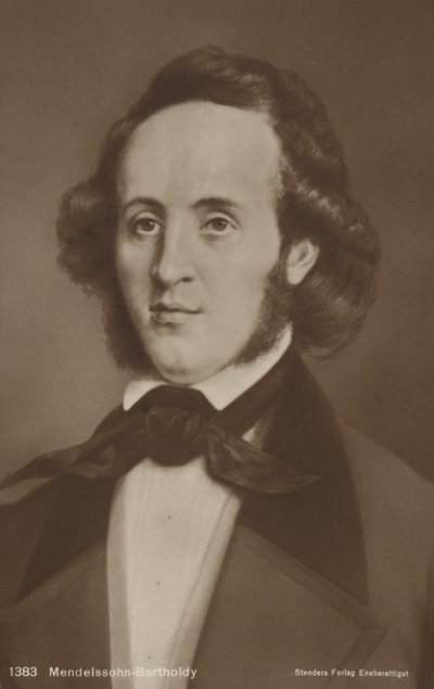 Portrait de Felix Mendelssohn - German School