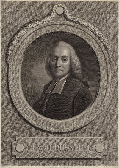 Portrait de Johann Friedrich Wilhelm Jerusalem - German School