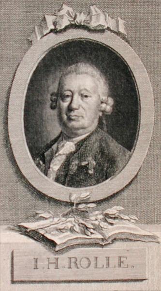Portrait de Johann Heinrich Rolle (1716-85) gravé par Geyser - German School