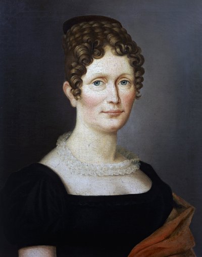 Portrait de Johanna Christiane Schumann, mère du compositeur allemand Robert Schumann - German School