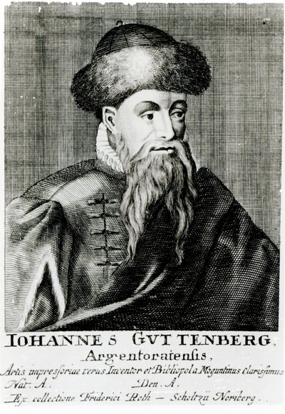 Portrait de Johannes Gutenberg - German School