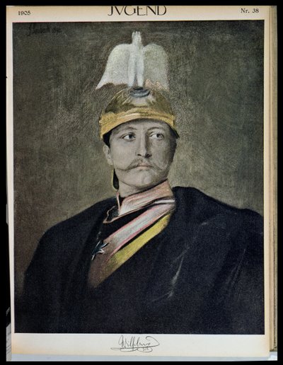 Portrait de Kaiser Wilhelm II (1859-1941) de Jugend, 1905 - German School