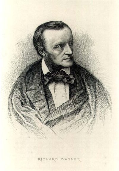 Portrait de Richard Wagner (1813-83) compositeur allemand - German School