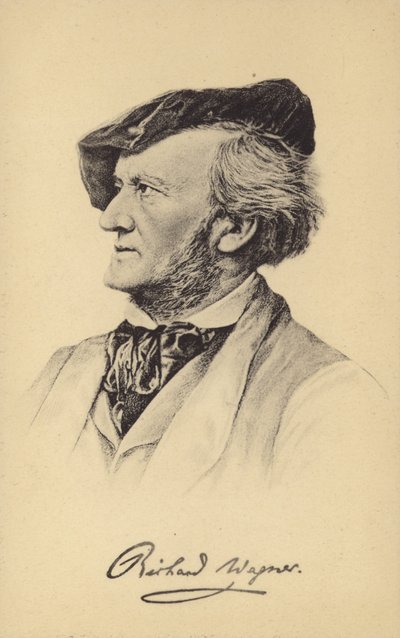 Portrait de Richard Wagner - German School