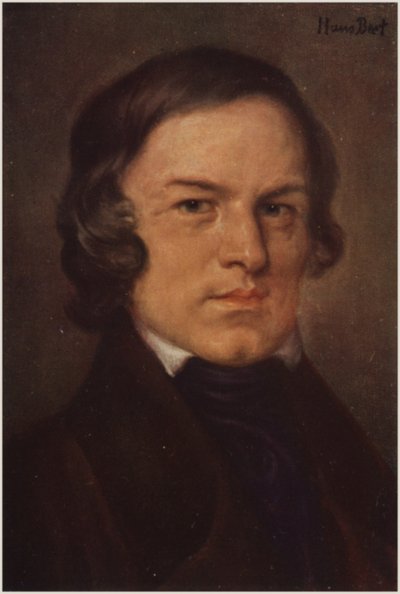 Portrait de Robert Schumann - German School