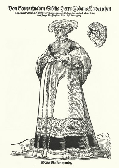 Portrait de Sibylle, Duchesse de Saxe - German School