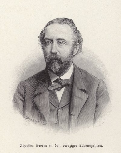 Portrait de Theodor Storm - German School