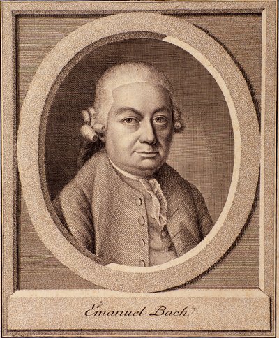 Portrait du compositeur allemand Carl Philipp Emanuel Bach (1714-1788) fils de Johan Sebastian Bach - German School