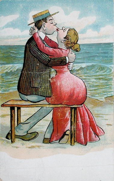 Carte postale représentant un couple s