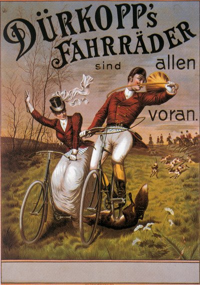Affiche publicitaire pour les vélos 