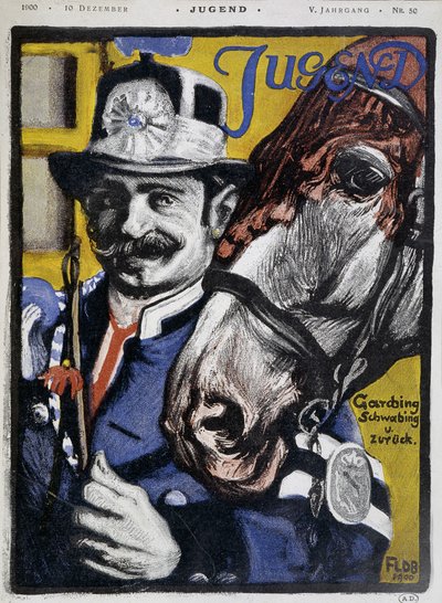 Postillon: cocher et son cheval - dans «Jugend» - German School