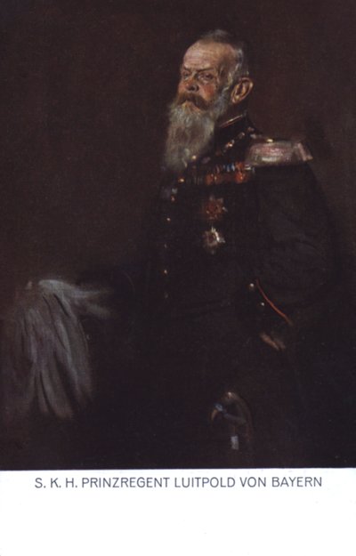Prince régent Luitpold de Bavière (lithographie couleur) - German School