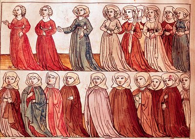Procession de femmes de Bohême - German School