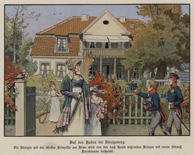 La reine Louise de Prusse et ses enfants à Königsberg, Prusse orientale - German School