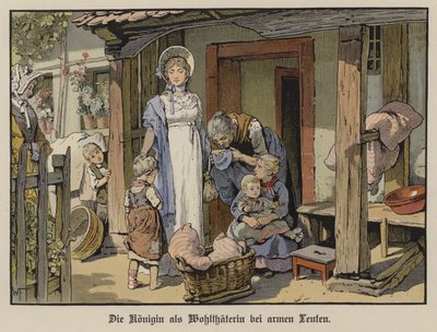 Reine Louise de Prusse, bienfaitrice des pauvres - German School
