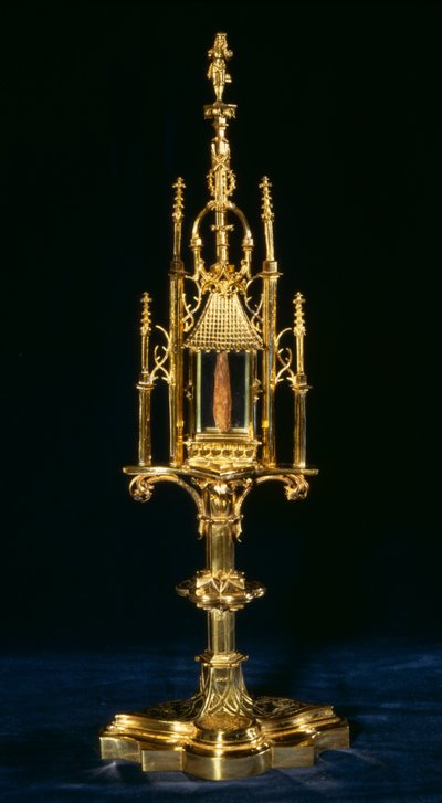 Reliquaire monstrance avec morceau de croix, Augsbourg, vers 1490 - German School