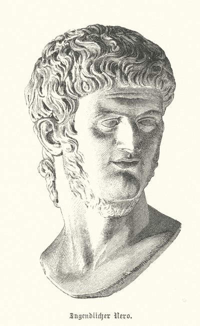 Empereur romain Néron dans sa jeunesse (gravure) - German School