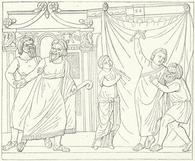 Scène de théâtre romain, peut-être d