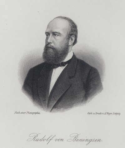 Rudolf von Bennigsen, homme politique allemand (gravure) - German School