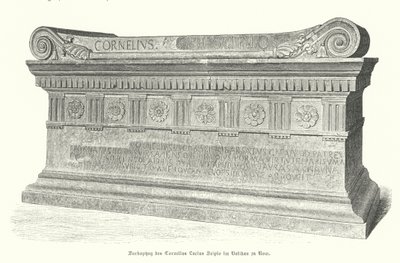 Sarcophage du soldat et consul romain Lucius Cornelius Scipio Barbatus au Vatican, Rome - German School
