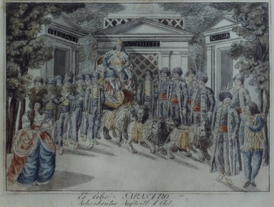 Scène de La Flûte enchantée de Wolfgang Amadeus Mozart - German School