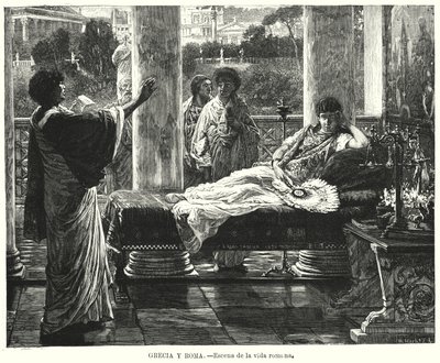 Scène de vie dans la Rome antique - German School