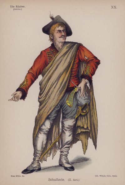 Schufterle, de Die Rauber (Les Brigands) de Friedrich Schiller - German School