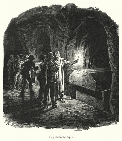 Sérapéum de Saqqarah, tombeau des taureaux sacrés Apis vénérés dans l