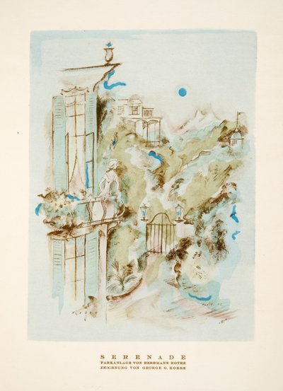 Sérénade de Styl, pub. 1922 (impression sur pochoir) - German School