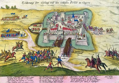 Siège du château de Tata en 1597 - German School