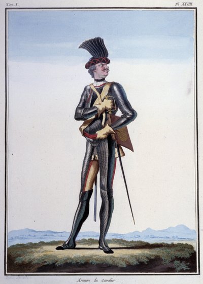 Vêtements de soldat : Armure de cavalier - dans "My Dreams" par le Comte de Saxe - German School