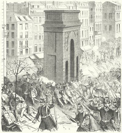 Soldats dans les rues de Paris pendant le coup d