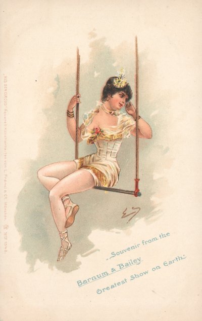 Souvenir du Barnum & Bailey Greatest Show on Earth (lithographie en couleur) - German School