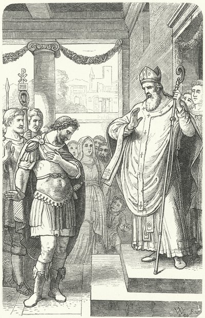 Saint Ambroise interdisant l