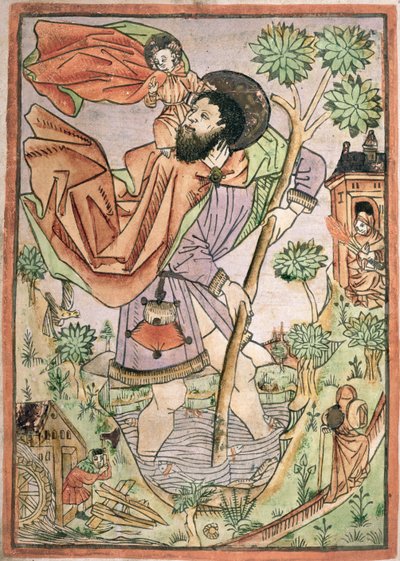 Saint Christophe : Allemand, vers 1470 - German School