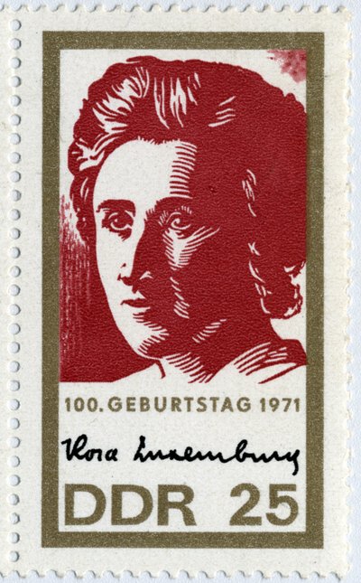 Timbre représentant Rosa Luxembourg (ou Luxemburg) - German School