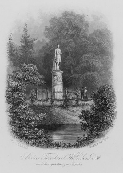 Statue de Frédéric-Guillaume III de Prusse dans le Tiergarten, Berlin - German School