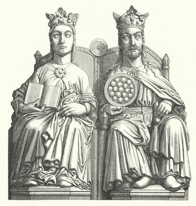 Statues à la cathédrale de Magdebourg appelées 