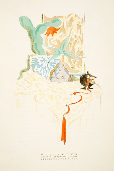 Stilleben, de The House of Friedmann U. Weber, de Styl, pub.1922 - German School
