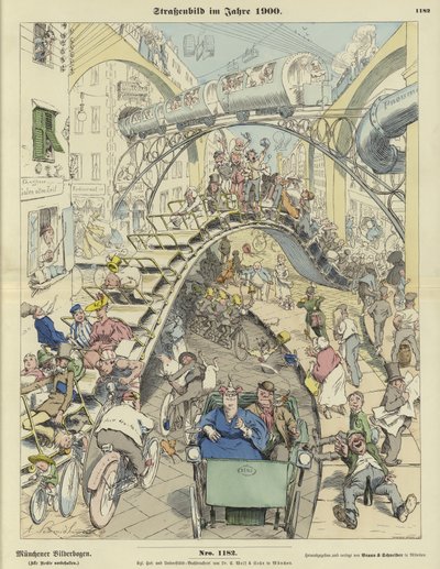 Scène de rue en l