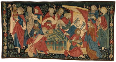 Antependium de tapisserie représentant la Mort de la Vierge, de Nuremberg - German School