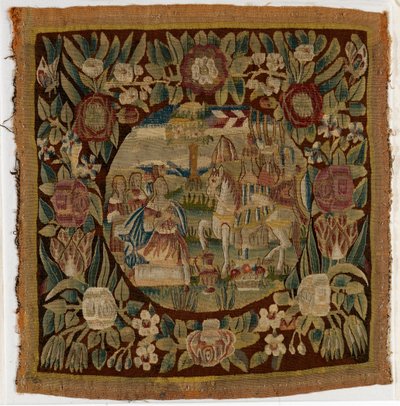 Housse de coussin en tapisserie représentant David et Abigaïl, Samuel XXV - German School