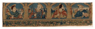 Bande de tapisserie représentant les Quatre Apôtres - German School