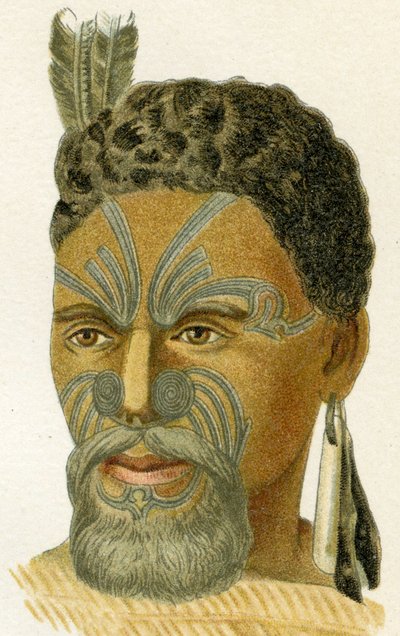 Visage tatoué d